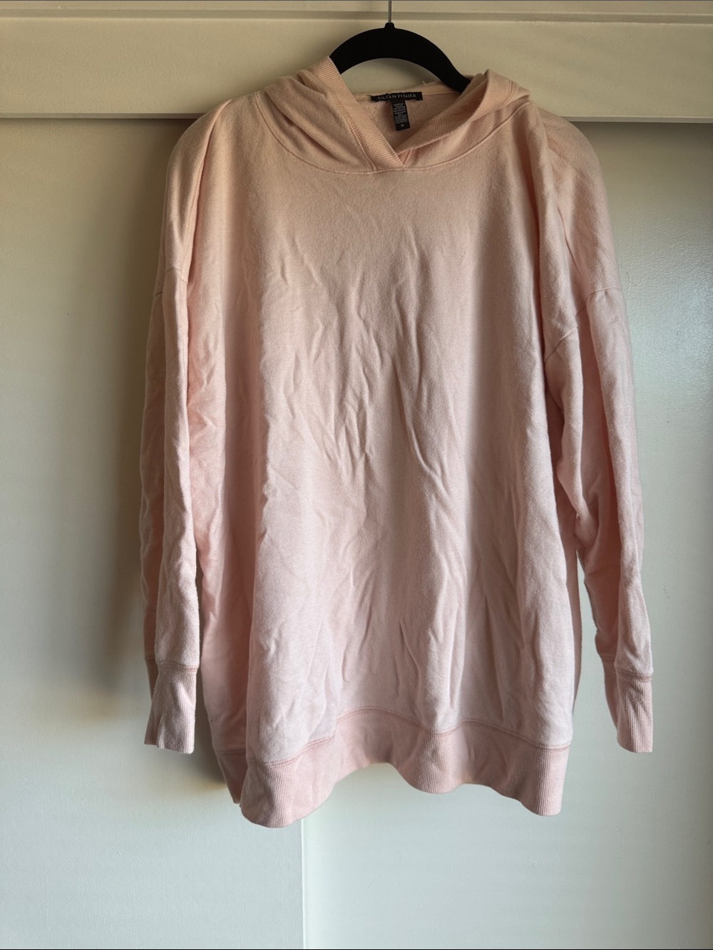 Caslon Pale Pink Hooded Crewneck Sweater